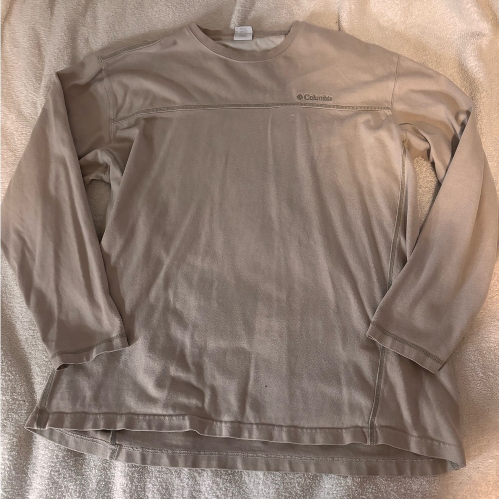 Columbia Tan Long Sleeve Tee Casual Comfort